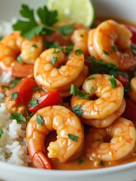 Chicken and Shrimp Recipe: How to Make Cajun Magic 2 chicken and shrimp in sauce served with rice, lime wedge, and parsley garnish