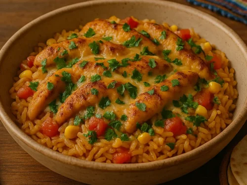 mexican chicken cheese and rice
