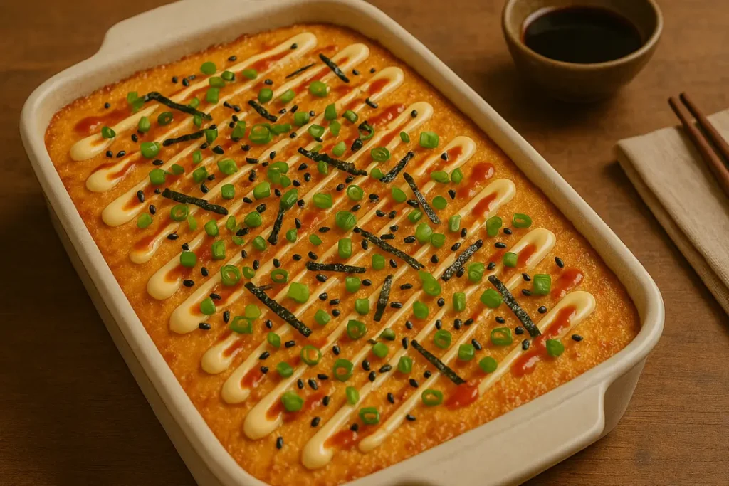 salmon sushi bake
