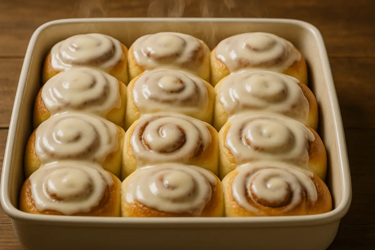 cinnamon rolls with heavy cream