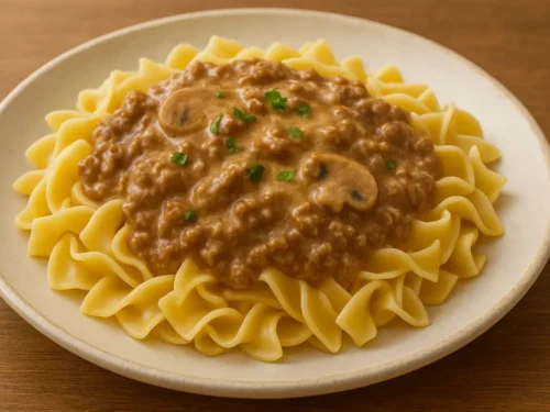 ground beef stroganoff recipe